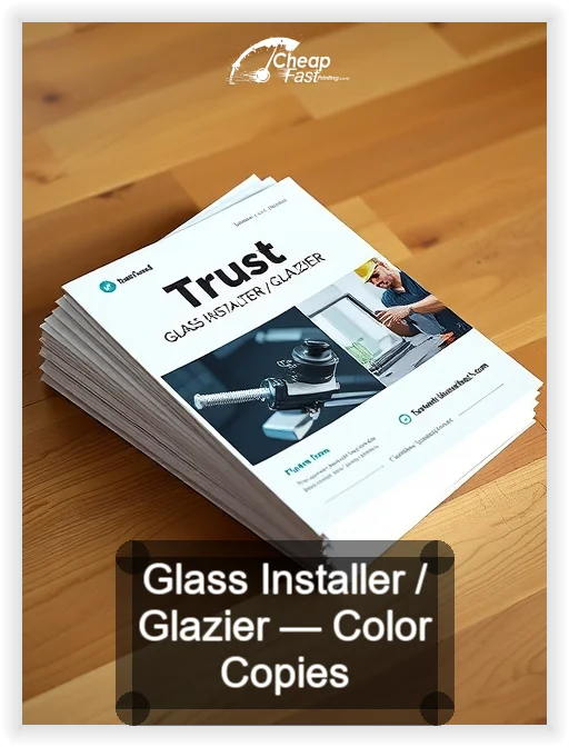 Glass Installer Glazier business card design sample