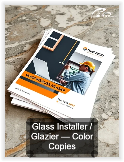 Glass Installer Glazier business card design sample