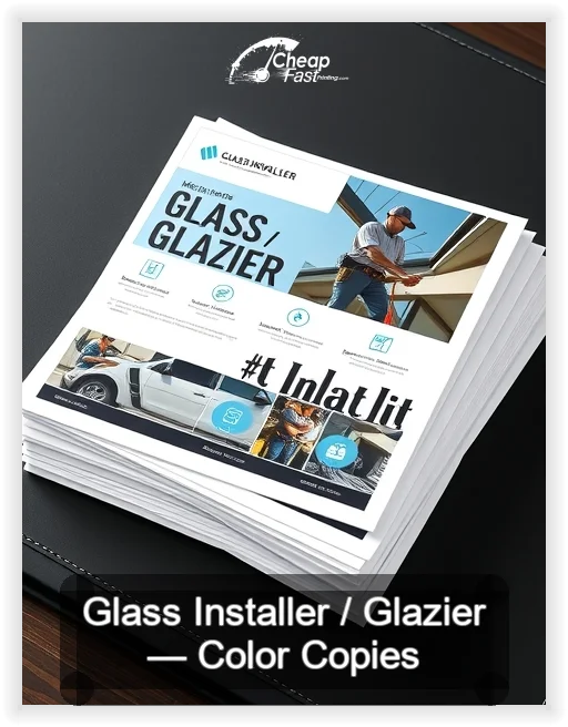 Glass Installer Glazier business card design sample