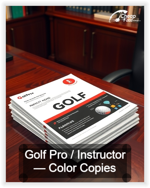Golf Pro Instructor business card design sample