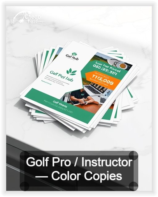 Golf Pro Instructor business card design sample