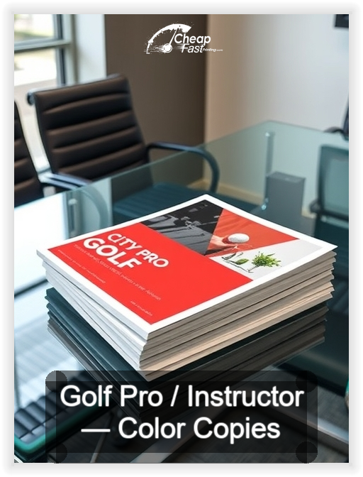 Golf Pro Instructor business card design sample