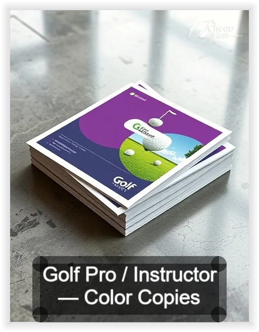 Golf Pro Instructor business card design sample