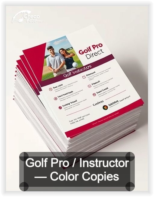 Golf Pro Instructor business card design sample