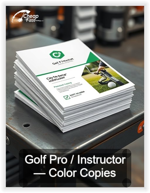 Golf Pro Instructor business card design sample
