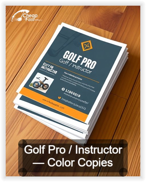 Golf Pro Instructor business card design sample