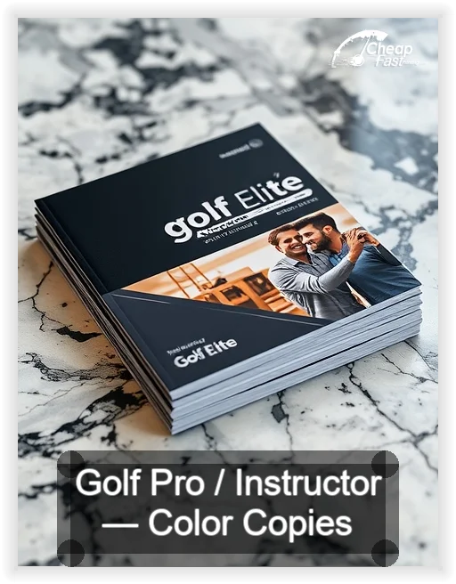 Golf Pro Instructor business card design sample