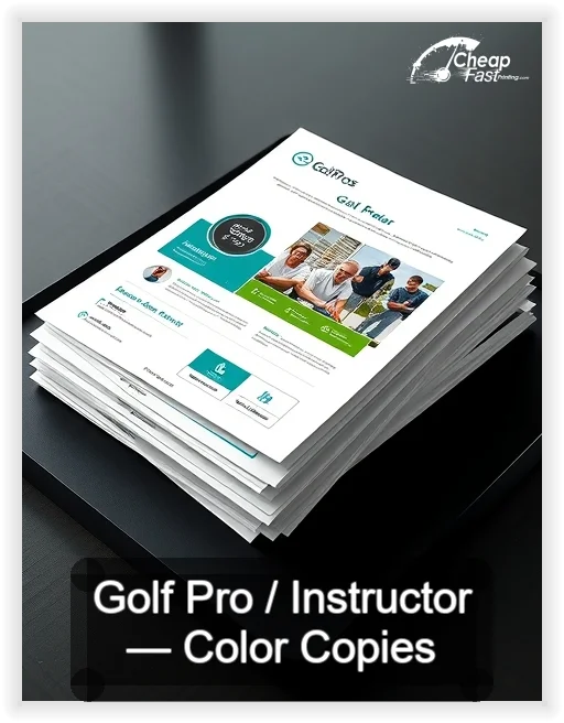 Golf Pro Instructor business card design sample