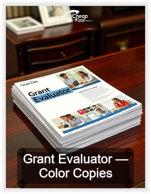 Grant Evaluator business card design sample