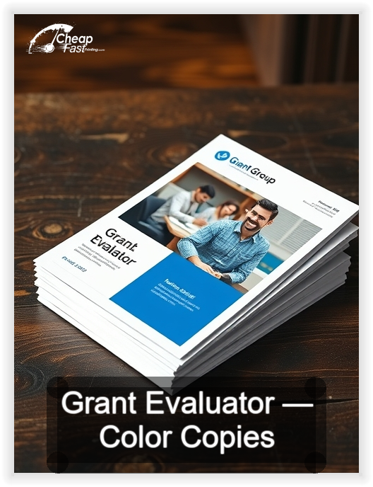 Grant Evaluator business card design sample
