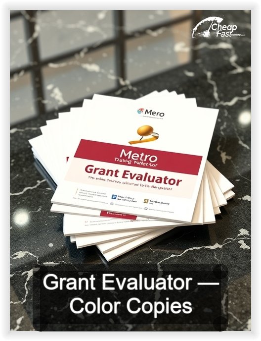 Grant Evaluator business card design sample