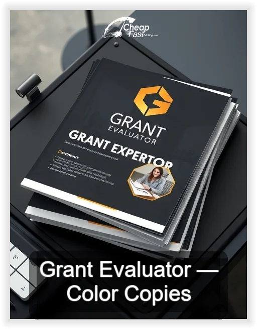 Grant Evaluator business card design sample