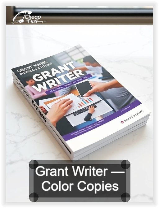 Grant Writer business card design sample