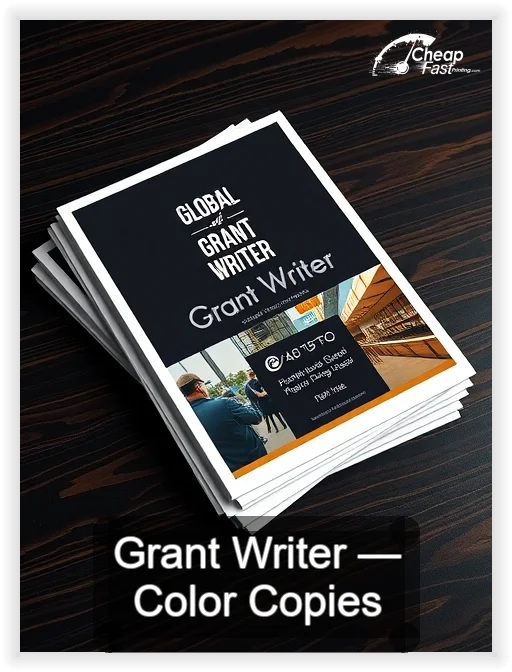 Grant Writer business card design sample