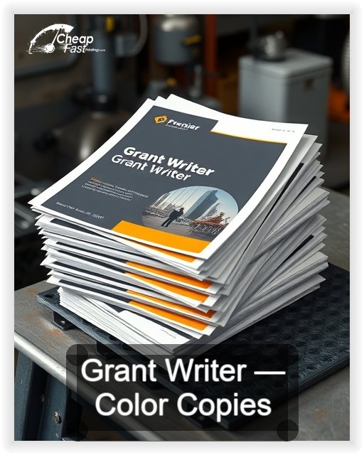 Grant Writer business card design sample