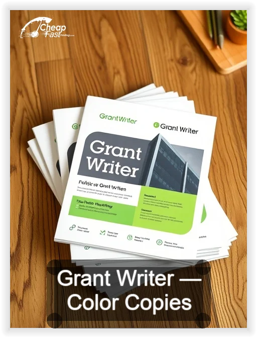 Grant Writer business card design sample