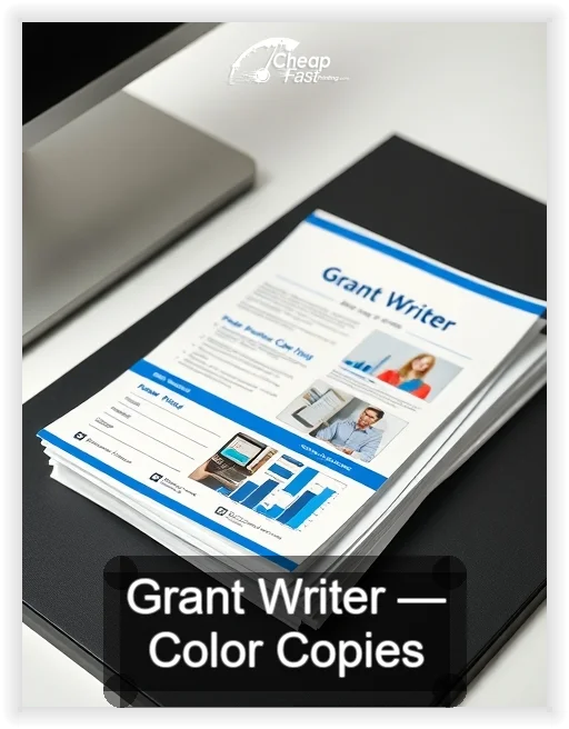 Grant Writer business card design sample
