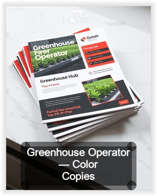 Greenhouse Operator business card design sample