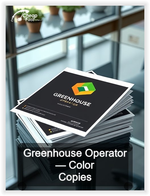 Greenhouse Operator business card design sample