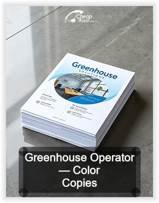 Greenhouse Operator business card design sample