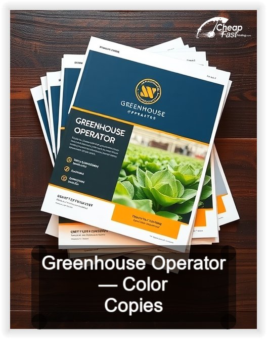 Greenhouse Operator business card design sample