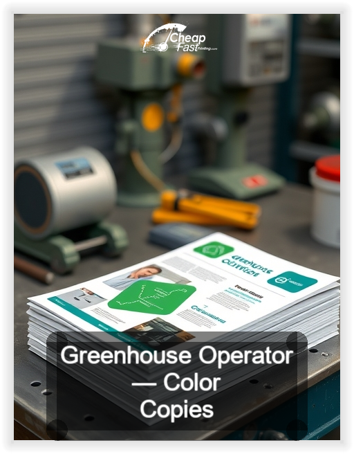 Greenhouse Operator business card design sample