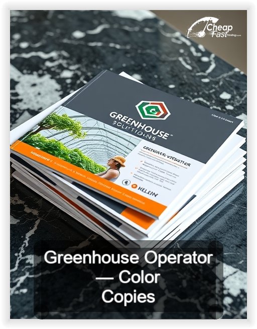 Greenhouse Operator business card design sample