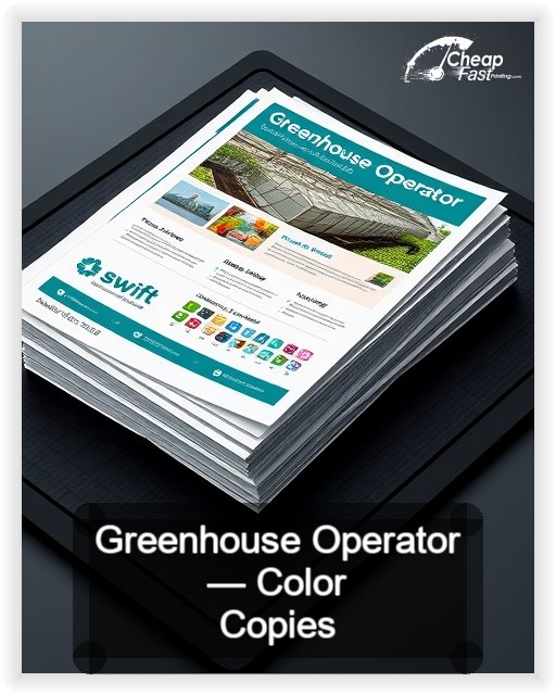 Greenhouse Operator business card design sample