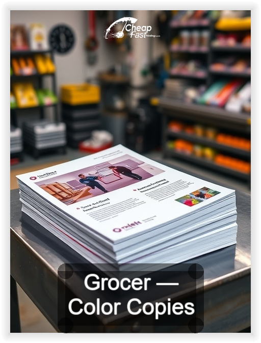 Grocer business card design sample