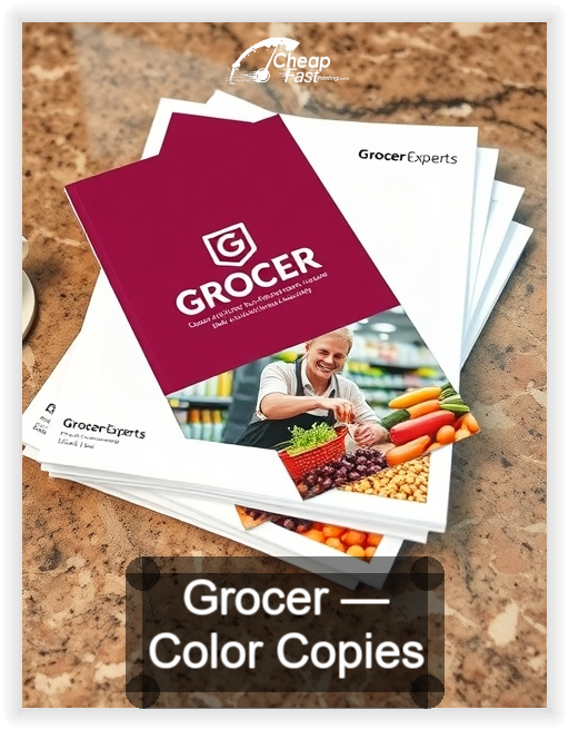 Grocer business card design sample