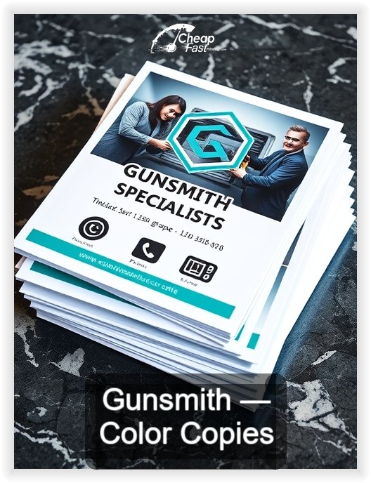 Gunsmith business card design sample