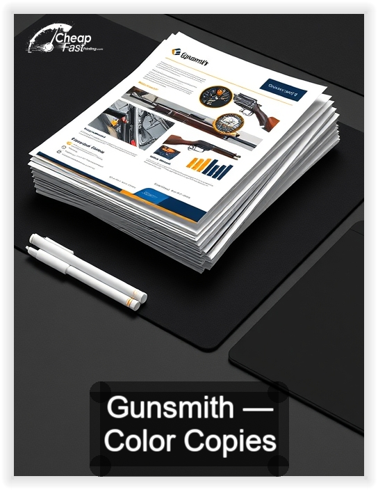 Gunsmith business card design sample