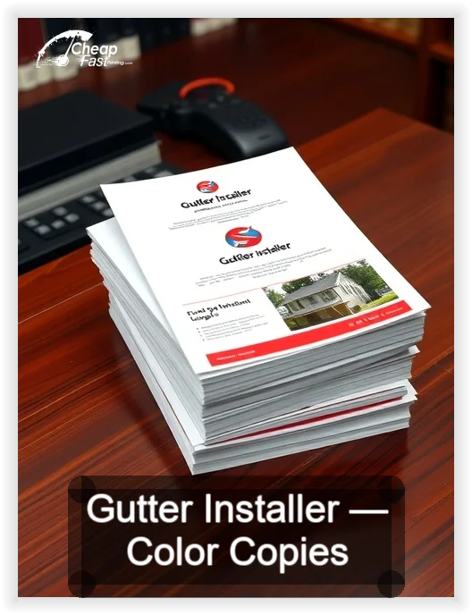 Gutter Installer business card design sample