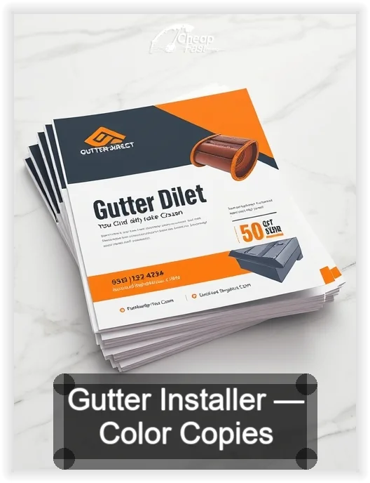 Gutter Installer business card design sample