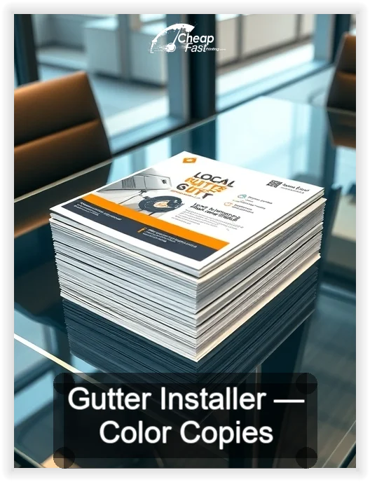 Gutter Installer business card design sample
