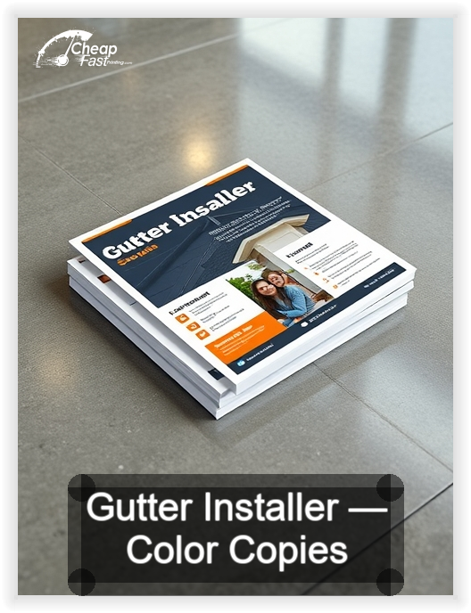 Gutter Installer business card design sample