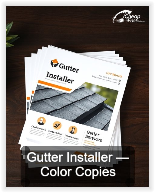 Gutter Installer business card design sample