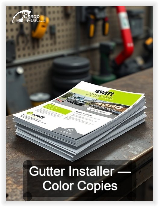 Gutter Installer business card design sample