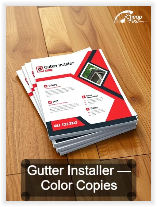 Gutter Installer business card design sample