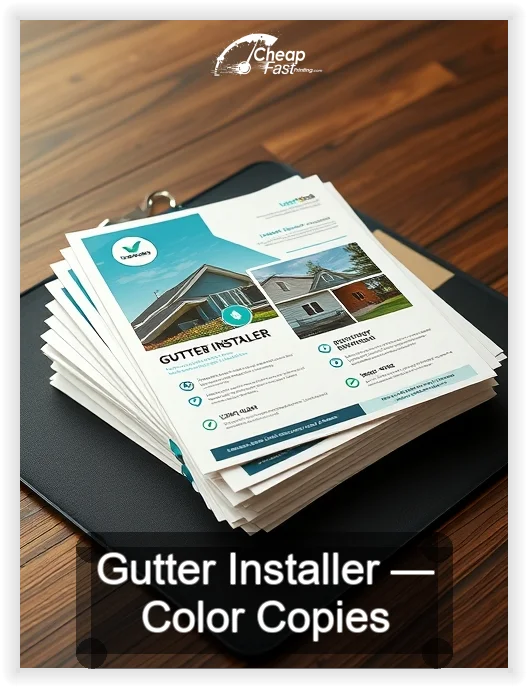 Gutter Installer business card design sample