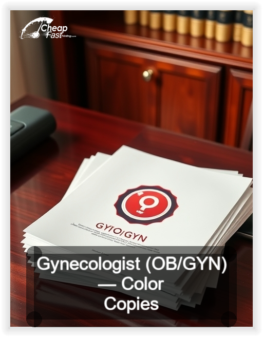 Gynecologist Ob Gyn business card design sample