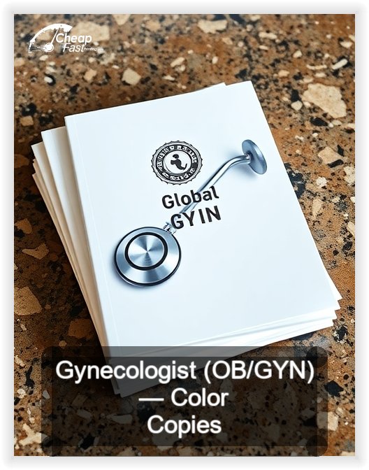 Gynecologist Ob Gyn business card design sample
