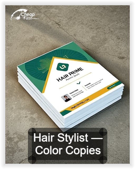 Hair Stylist business card design sample