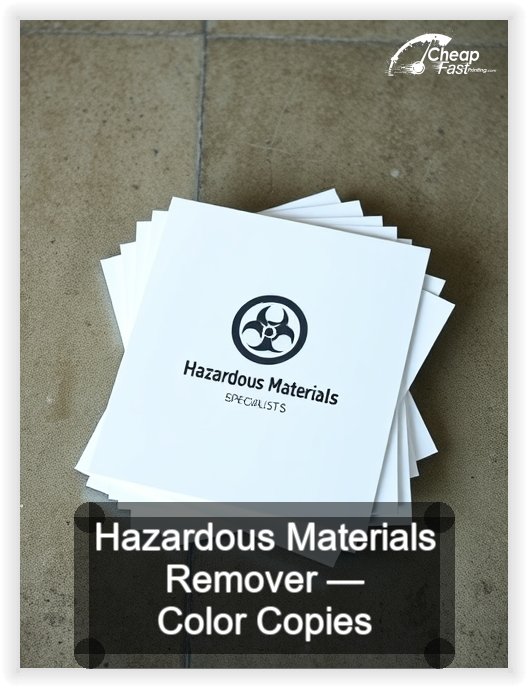 Hazardous Materials Remover business card design sample