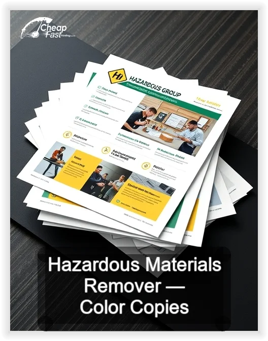 Hazardous Materials Remover business card design sample