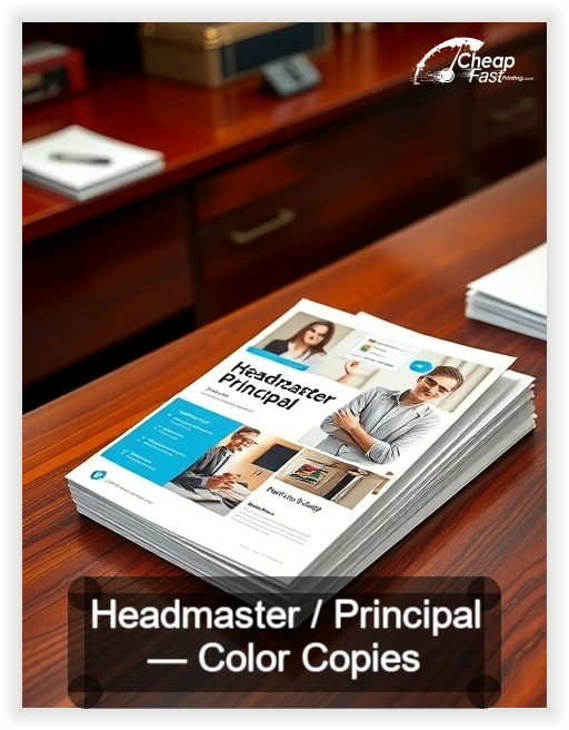 Headmaster Principal business card design sample