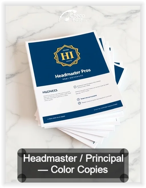 Headmaster Principal business card design sample