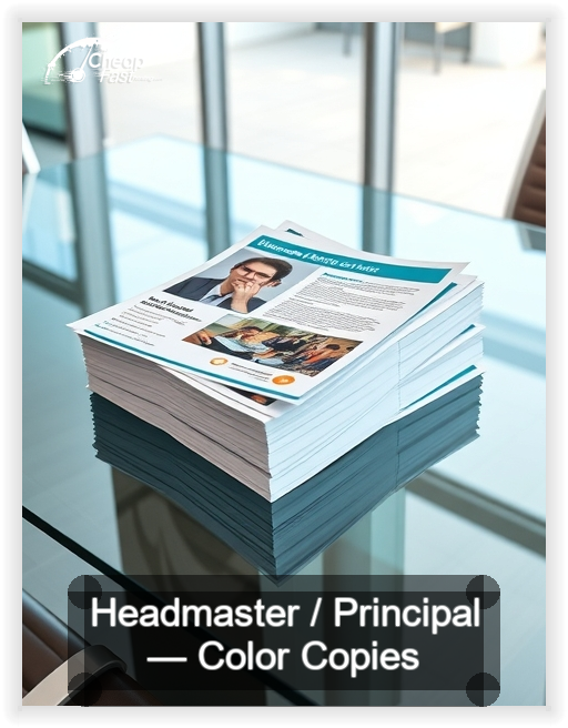Headmaster Principal business card design sample