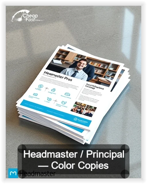 Headmaster Principal business card design sample