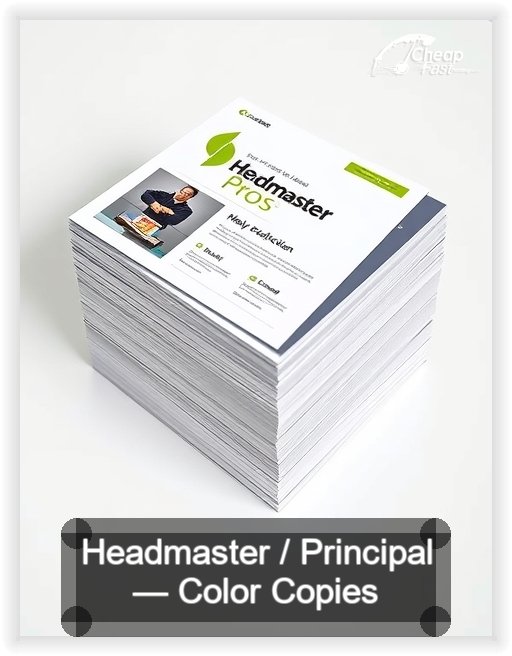 Headmaster Principal business card design sample